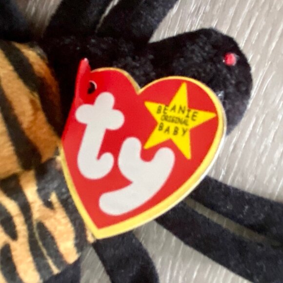 Ty Beanie Baby "SPINNER"1996 - Retired, Rare, & with Errors - Halloween Beanie - Picture 5 of 10